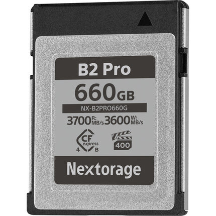 Nextorage 660GB NX-B2PRO Tarjeta de Memoria CFexpress 4.0 Tipo B 3700MBs lectura 3600MBs escritura