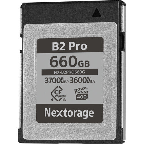 Nextorage 660GB NX-B2PRO Tarjeta de Memoria CFexpress 4.0 Tipo B 3700MBs lectura 3600MBs escritura
