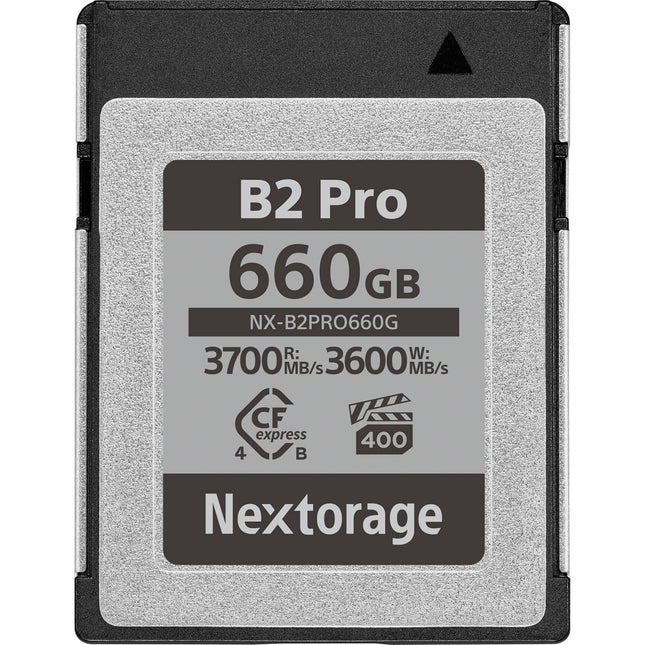 Nextorage 660GB NX-B2PRO Tarjeta de Memoria CFexpress 4.0 Tipo B 3700MBs lectura 3600MBs escritura