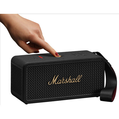 Marshall Middleton II Altavoz Bluetooth Portátil Negro y Latón 80W 30H batería con correa