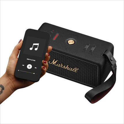 Marshall Middleton II Altavoz Bluetooth Portátil Negro y Latón 80W 30H batería con correa