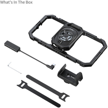 SmallRig Universal Hyper Chill Cooling Cage para teléfono 2.5-3.1" con 3 niveles de potencia y soporte para power bank