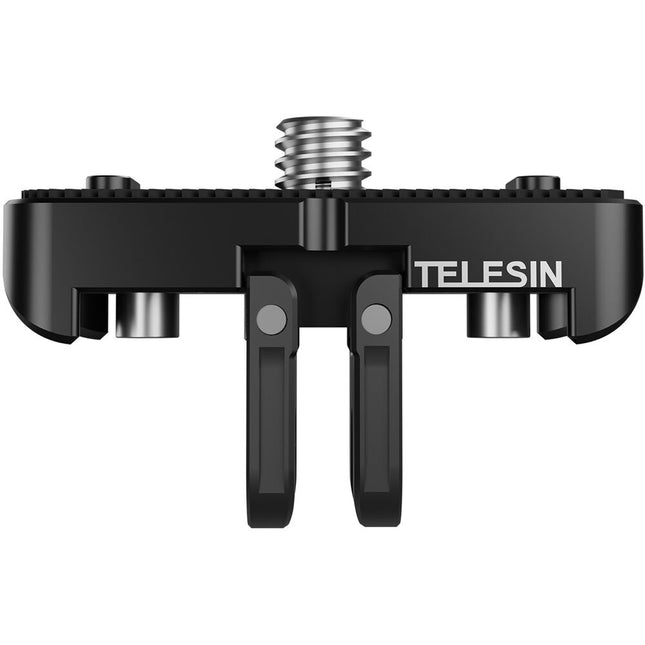 TELESIN Adaptador Doble para Insta360 X4 con Montura 1/4"-20 y Silicona