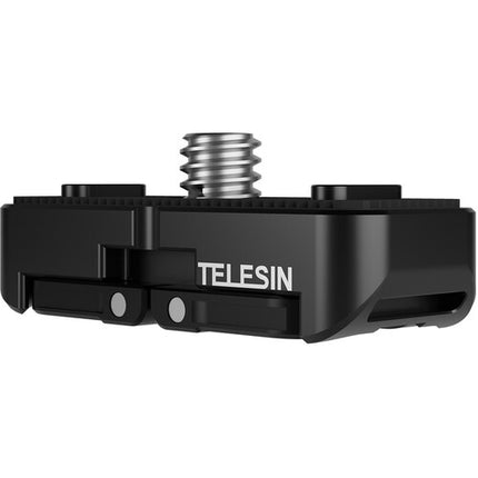TELESIN Adaptador Doble para Insta360 X4 con Montura 1/4"-20 y Silicona