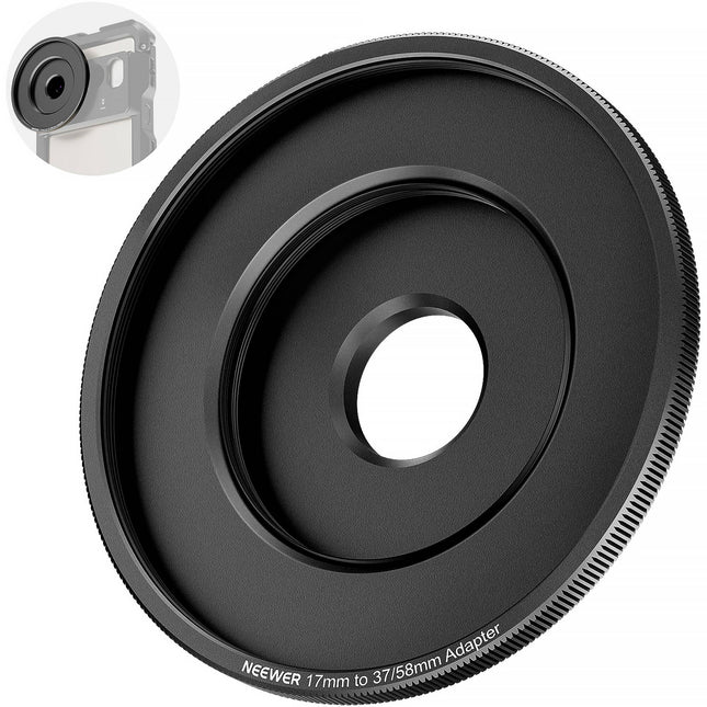 Neewer PA061 Adaptador de Anillo para Filtros de Lentes 17 a 58mm ligero y compacto