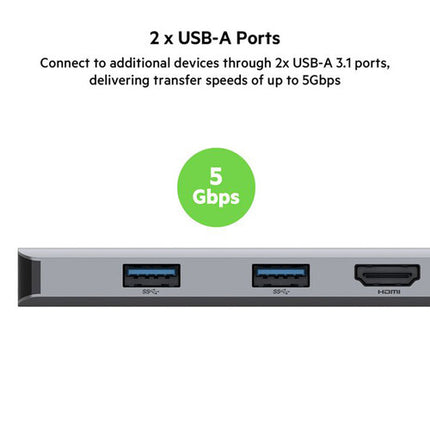Belkin Connect USB-C 5 en 1 Multiport Hub V2 con HDMI 4K 60Hz y USB 5 Gb/s