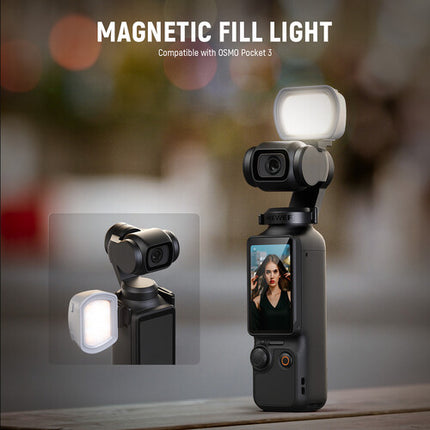 Neewer M21 Luz de Relleno Magnética para DJI Osmo Pocket 3 con 3 Temperaturas y 200mAh batería