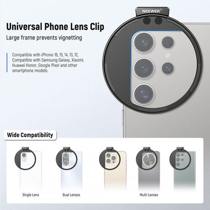Neewer 67mm Filtro CPL Magnético para Smartphone con Clip y Paño