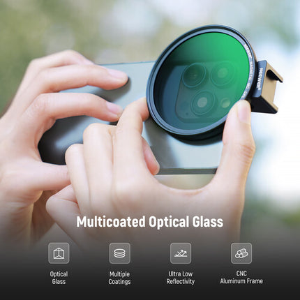 Neewer 67mm Filtro CPL Magnético para Smartphone con Clip y Paño