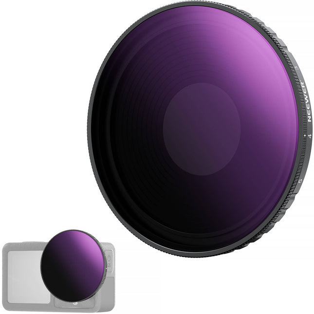 Neewer Filtro ND Variable para DJI Osmo Action 4 5 Pro VND8-VND32 3-5 Paradas Multicapa con Paño y Estuche
