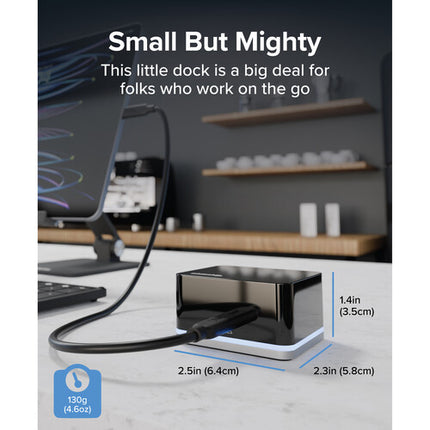 Plugable USB-C Cube Estación de Acoplamiento 4K 30Hz Puerto Ethernet