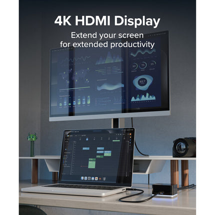 Plugable USB-C Cube Estación de Acoplamiento 4K 30Hz Puerto Ethernet