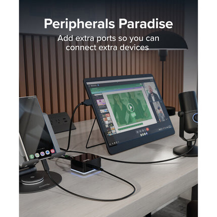 Plugable USB-C Cube Estación de Acoplamiento 4K 30Hz Puerto Ethernet