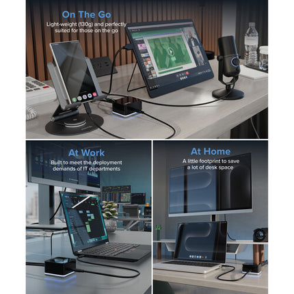 Plugable USB-C Cube Estación de Acoplamiento 4K 30Hz Puerto Ethernet