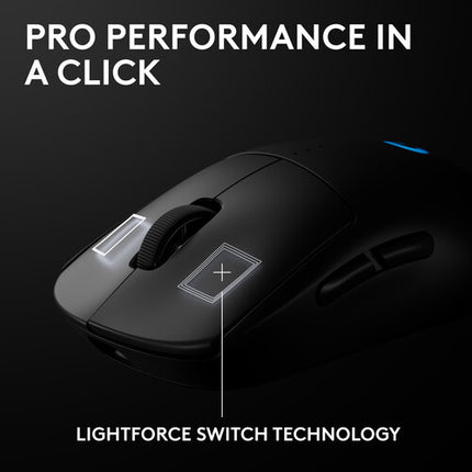 Logitech G PRO 2 LIGHTSPEED Ratón Inalámbrico Negro 32000 DPI 1000 Hz