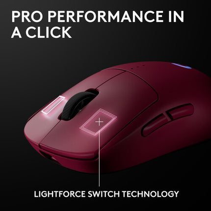 Logitech G PRO 2 LIGHTSPEED Ratón Inalámbrico 32000 DPI 1000 Hz Rosa