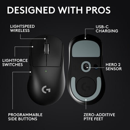 Logitech G PRO X SUPERLIGHT 2 Ratón Inalámbrico 44000 dpi 95 Horas Batería