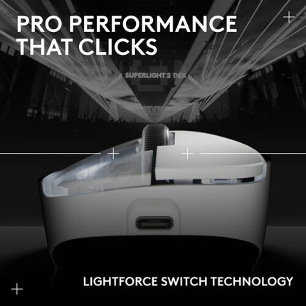 Logitech G PRO X SUPERLIGHT 2 DEX Mouse inalámbrico blanco 44000 dpi HERO 2 sensor