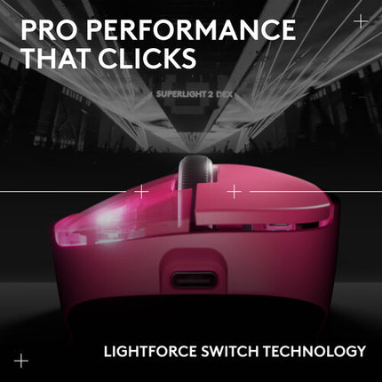 Logitech G PRO X SUPERLIGHT 2 DEX Ratón Inalámbrico 44000 dpi 95 Horas Batería