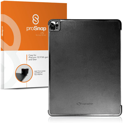 iOgrapher proSnap Funda para iPad Pro 13 y 12.9 pulgadas Gen 4-6 con placa de lente de aluminio