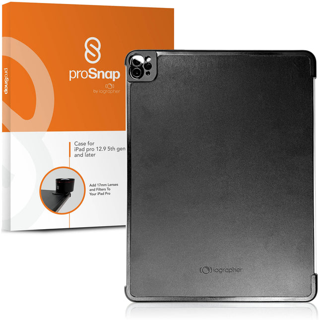 iOgrapher proSnap Funda para iPad Pro 13 y 12.9 pulgadas Gen 4-6 con placa de lente de aluminio
