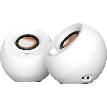 Creative Labs Pebble Pro 2.0 Altavoces de Escritorio Bluetooth 20W RMS RGB Blanco