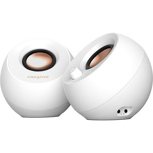 Creative Labs Pebble Pro 2.0 Altavoces de Escritorio Bluetooth 20W RMS RGB Blanco