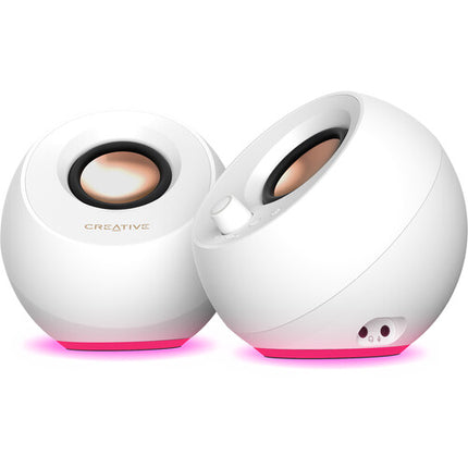 Creative Labs Pebble Pro 2.0 Altavoces de Escritorio Bluetooth 20W RMS RGB Blanco