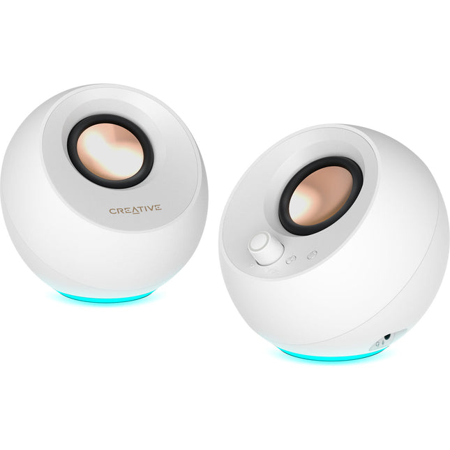 Creative Labs Pebble Pro 2.0 Altavoces de Escritorio Bluetooth 20W RMS RGB Blanco