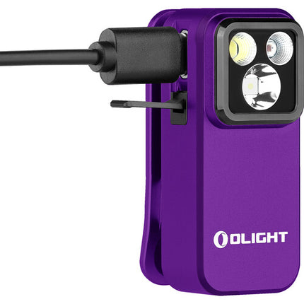 Olight Oclip Pro Luz Recargable Clip 500 Lúmenes USB-C Morada
