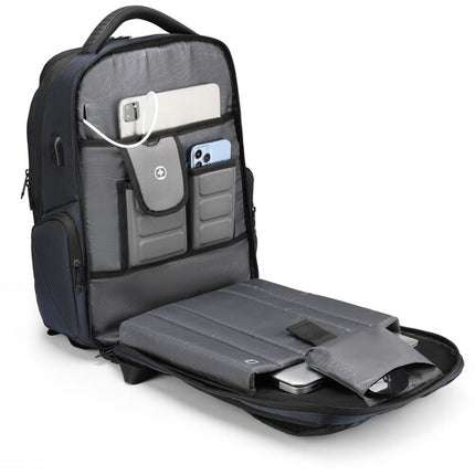 Swissdigital TERABYTE NG Mochila Azul 32L Compartimentos Multifuncionales