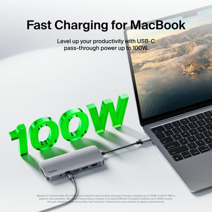 Belkin 7-en-1 USB-C Multiport Hub con HDMI 4K60 y carga PD 100W