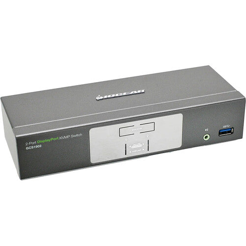 IOGEAR 2-Port 4K DisplayPort HDMI KVMP Switch con USB 3.0 Hub y Audio 7.1