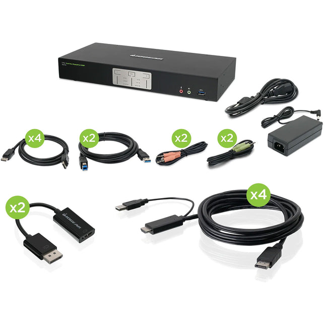 IOGEAR 2-Port Cinema 4K KVMP Switch para 2 Computadoras y 4K 60Hz