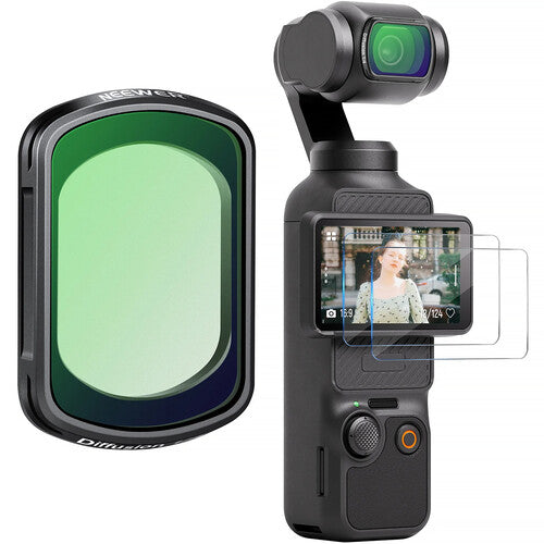 Neewer FL-84 Filtro de Difusión Negro Magnético 1/8 para DJI Osmo Pocket 3 con Protector de Pantalla y Estuche