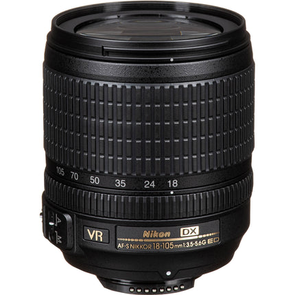 Nikon AF-S DX NIKKOR 18-105mm f/3.5-5.6G ED VR Objetivo con Estabilizador y Filtro 67mm