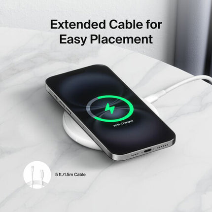 Belkin BoostCharge Base de Carga Inalámbrica 15W Blanco 20W Adaptador
