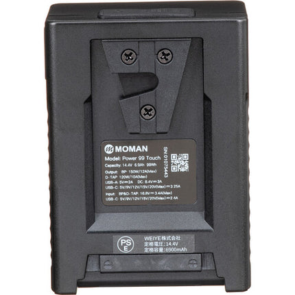 Moman Power 99 Touch Mini Batería V-Mount 99Wh OLED USB-C 65W