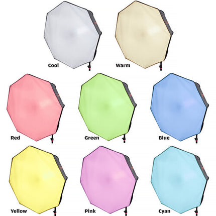 Raya LED-OX-RGB Lámpara LED Dual RGB y Bi-Color 4440 Lux 3000-5500K con Octabox y Control Remoto