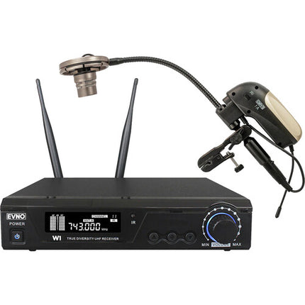 Evno SX-W1 Sistema de Micrófono Inalámbrico para Saxofón 492 ft Alcance 99 Frecuencias