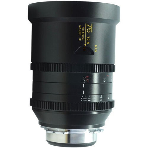 Simmod APSARA PRESTIGE 75mm T2.8 Lente Macro Full Frame con 1.5x Magnificación