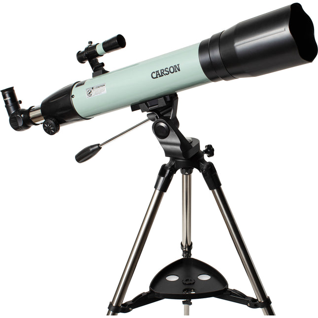 Carson Stara 80mm f8.8 Telescopio Refractor con adaptador para smartphone y filtro lunar verde