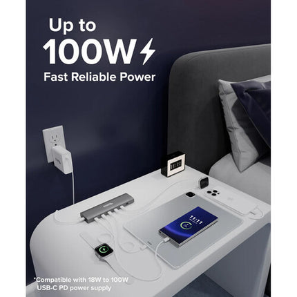 Plugable Cargador USB PD Prioritario 6 Puertos 18-100W 5V 500mA