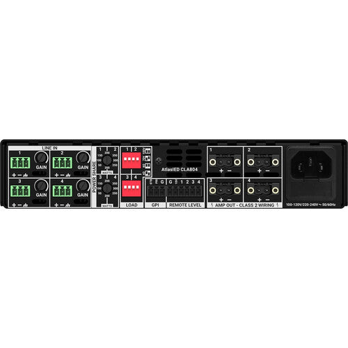 AtlasIED CLA804 Amplificador de Potencia 800W 4 Canales Multi-Impedancia