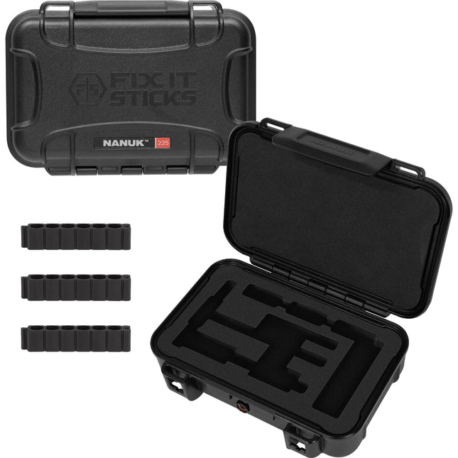 Fix It Sticks Nanuk 225 Estuche Rígido con Espuma Insertada resistente al agua y polvo IP67