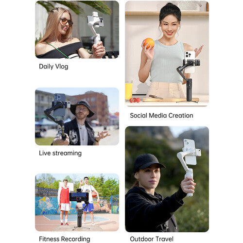 Hohem iSteady V3 AI Estabilizador Smartphone con Seguimiento AI Luz de Relleno y Control Remoto