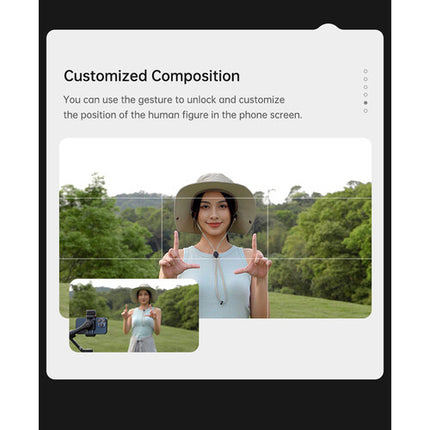 Hohem iSteady V3 AI Estabilizador Smartphone con Seguimiento AI Luz de Relleno y Control Remoto