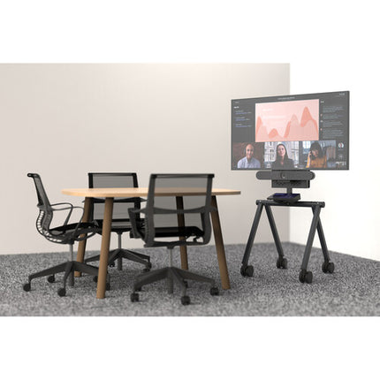 Heckler H1090 Soporte de Mesa para Pantallas de 43 a 55" con Cableado Integrado y Base de Acero