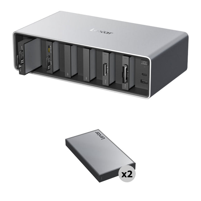 Lexar Professional Workflow Estación de Acoplamiento con 2 SSDs 2TB y Thunderbolt 4