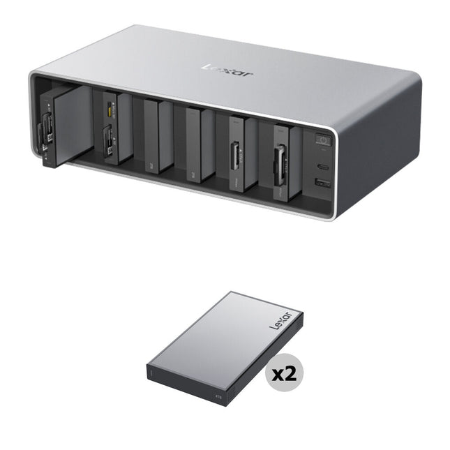 Lexar Professional Workflow Estación de Acoplamiento con 2 SSD 4TB y Thunderbolt 4